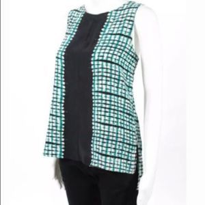 ⭐️ HP PARKER Silk Open Back Geo Sleeveless Blouse